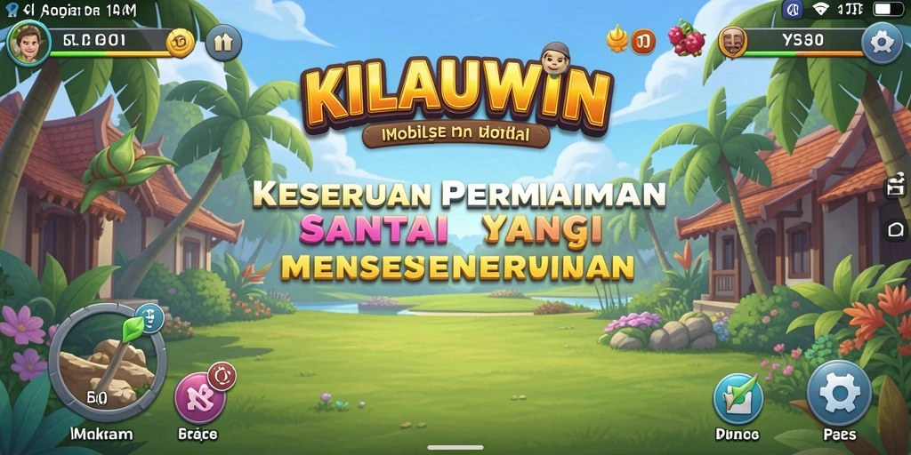 Tampilan gameplay KILAUWIN yang ceria dan penuh warna.