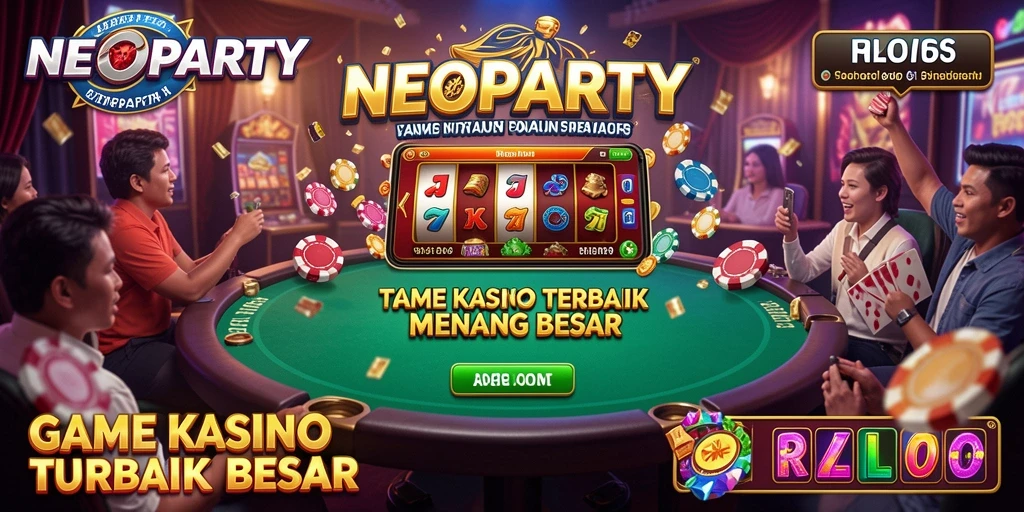 Tampilan gameplay NEOPARTY yang menarik dan menghibur.