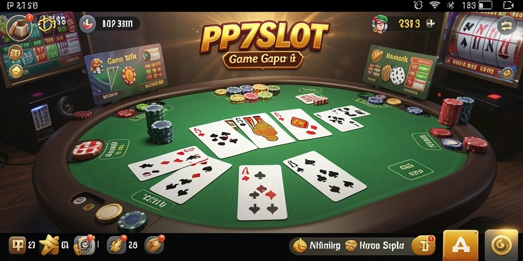 Tampilan utama gameplay Gaple di PP7SLOT yang mengasyikkan.