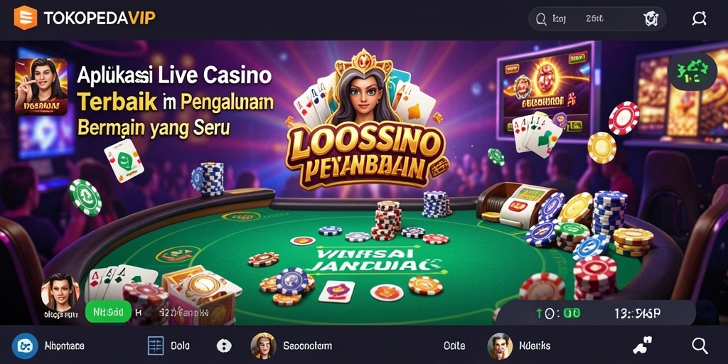 Gameplay menegangkan di TOKOPEDIAVIP dengan dealer langsung dan interaksi antar pemain.